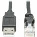 Eaton Tripp Lite Series USB-A to RJ45 Rollover Console Cable (M/M) - Cisco Compatible, 250 Kbps, 10 ft. (3.05 m), Black - 10 ft RJ-45/USB Data Transfer Cable for Switch, Router, Modem, Computer, Notebook - First End: 1 x RJ-45 Male Network - Second End: 1