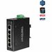 TRENDnet 5-Port Industrial Unmanaged Fast Ethernet DIN-Rail Switch, 5 x Fast Ethernet Ports, IP30, Operating Temperature Range of -40? ? 75?C (-40? ? 167?F), Lifetime Protection, Black, TI-E50 - 5-Port Industrial Fast Ethernet DIN-Rail Switch