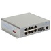 Omnitron Systems OmniConverter Managed Gigabit, MM ST, RJ-45, Ethernet Fiber Switch - 8 x 10/100/1000BASE-T, 1 x 1000BASE-X, AC Power, 5 Year Warranty