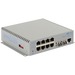 Omnitron Systems OmniConverter Managed Gigabit, MM ST, RJ-45, Ethernet Fiber Switch - 8 x 10/100/1000BASE-T, 2 x 1000BASE-X, AC Power, 5 Year Warranty