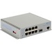 Omnitron Systems OmniConverter Managed Gigabit PoE+, SFP, RJ-45, Ethernet Fiber Switch - 8 x 10/100/1000BASE-T, 1 x 1000BASE-X, DC Power, 5 Year Warranty