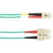 Black Box Fiber Optic Duplex Patch Network Cable - 13.10 ft Fiber Optic Network Cable for Network Device - First End: 2 x SC Network - Male - Second End: 2 x LC Network - Male - 10 Gbit/s - Patch Cable - OFNP - 50/125 µm - Green - TAA Compliant