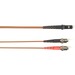 Black Box Fiber Optic Patch Network Cable - 32.80 ft Fiber Optic Network Cable for Network Device - First End: ST Network - Male - Second End: MT-RJ Network - Male - 1 Gbit/s - Patch Cable - OFNR - 9/125 µm - Brown - TAA Compliant