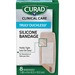 Curad Truly Ouchless Silicone Bandage - 1.65" x 4" - 8/Box - Beige - Silicone