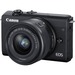 Canon EOS M200 24.1 Megapixel Mirrorless Camera with Lens - 0.59" - 1.77" - Black - Autofocus - 3" Touchscreen LCD - 3x Optical Zoom - Optical (IS) - 6000 x 4000 Image - 3840 x 2160 Video - HD Movie Mode - Wireless LAN