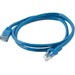 Quiktron Q-Series Patch Cords, CAT5E, Booted, Blue, 7 FT - 7 ft Category 5e Network Cable for Network Device - First End: 1 x RJ-45 Network - Male - Second End: 1 x RJ-45 Network - Male - Patch Cable - Gold Plated Connector - CM - 24 AWG - Blue