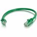 Quiktron Q-Series Patch Cords, Cat5e, Booted, Green, 2 ft - 2 ft Category 5e Network Cable for Network Device - First End: 1 x RJ-45 Network - Male - Second End: 1 x RJ-45 Network - Male - Patch Cable - Gold Plated Connector - CM - 24 AWG - Green