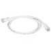 Quiktron Q-Series Patch Cords, Cat5e, Booted, White, 25 ft - 25 ft Category 5e Network Cable for Network Device - First End: 1 x RJ-45 Network - Male - Second End: 1 x RJ-45 Network - Male - Patch Cable - Gold Plated Connector - CM - 24 AWG - White