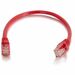 Quiktron Q-Series Patch Cords, CAT5E, Booted, Red, 7 FT - 7 ft Category 5e Network Cable for Network Device - First End: 1 x RJ-45 Network - Male - Second End: 1 x RJ-45 Network - Male - Patch Cable - Gold Plated Connector - CM - 24 AWG - Red