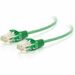 Quiktron Q-Series 28 AWG CAT6 Patch Cable, Green, 7 FT - 7 ft Category 6 Network Cable for Network Device - First End: 1 x RJ-45 Network - Male - Second End: 1 x RJ-45 Network - Male - Patch Cable - 28 AWG - Green