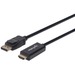 Manhattan DisplayPort 1.1 to HDMI Cable, 1080p@60Hz, 1m, Male to Male, DP With Latch, Black, Not Bi-Directional, Three Year Warranty, Polybag - 3.28 ft DisplayPort/HDMI A/V Cable for Audio/Video Device, Desktop Computer, Monitor, Projector, HDTV - First E