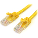 StarTech.com 15 ft Yellow Snagless Cat5e UTP Patch Cable - Category 5e - 15 ft - 1 x RJ-45 Male - 1 x RJ-45 Male - Yellow