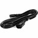 Addon 7ft C13 Female to C14 Male 14AWG 100-250V at 15A Black Power Cable - For Computer - 14 Gauge - 230 V AC / 15 A - Black - 7 ft Cord Length - IEC 60320 C13 / IEC 60320 C14 - 1