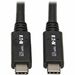 Eaton Tripp Lite Series USB-C Cable (M/M) - USB 3.2, Gen 2 (10 Gbps), 5A (100W) Rating, Thunderbolt 3 Compatible, 20-in. (50.8 cm) - 1.67 ft USB Data Transfer Cable for Smartphone, Notebook, MacBook, Chromebook, Ultrabook, Mobile Device, Docking Station, 