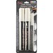 Marvy Bistro Chalk Marker 3 Piece Set - Fine, Broad Marker Point - 3 mm, 6 mm Marker Point Size - Chisel Marker Point Style - White Water Based, Pigment-based Ink - 3 / Pack