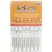 Marvy LePen Technical Drawing Pen Set - 0.08 mm, 0.5 mm, 0.1 mm, 0.05 mm, 0.03 mm, 1 mm, 0.3 mm Pen Point Size - Brush Pen Point Style - Black Water Based, Pigment-based Ink - 8 / Pack