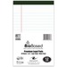 Roaring Spring USDA Certified Bio-Preferred Junior Size Legal Pads - 40 Sheets - 80 Pages - Printed - Stapled/Tapebound - Both Side Ruling Surface - Double Line Red Margin - 20 lb Basis Weight - 75 g/m² Grammage - 8" x 5" - 3" x 5"8" - White Paper - 