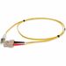 AddOn Fiber Optic Duplex Patch Network Cable - 3.28 ft Fiber Optic Network Cable for Transceiver, Network Device - First End: 2 x LC Network - Male - Second End: 2 x SC Network - Male - 100 Gbit/s - Patch Cable - Plenum, OFNP - 50/125 µm - Yellow - 