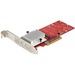 StarTech.com Dual M.2 PCIe SSD Adapter Card - x8 / x16 Dual NVMe or AHCI M.2 SSD to PCI Express 3.0 - M.2 NGFF PCIe (m-key) Compatible - Dual M.2 PCIe SSD adapter to install 2 PCI Express M-Key SSD (NVMe/AHCI) in computer - Use M.2 NGFF SSDs individually 