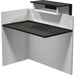 Heartwood INV-2442 Innovations Return - 41.5" x 33.5"43.5" , 0.1" Edge, 1" Top - Band Edge - Material: Particleboard - Finish: Gray Dusk, White