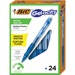 BIC Gel-ocity Original Retractable Gel Pen, Medium Point (0.7 mm), Blue, Comfortable, Contoured Grip, 24-Count - 0.7 mm Pen Point Size - Retractable - Blue - 24 / Box