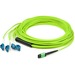 AddOn 1m MPO (Female) to 8xLC (Male) 8-strand Lime Green OM5 Fiber Fanout Cable - 3.28 ft Fiber Optic Network Cable for Network Device - First End: 1 x MPO Network - Female - Second End: 8 x LC Network - Male - Patch Cable - Lime Green - 1