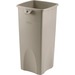 Rubbermaid Commercial Untouchable Square Container - 23 gal Capacity - Square - Durable, Crack Resistant - 30.9" Height x 15.5" Width x 16.5" Depth - Plastic - Beige - 3 / Carton