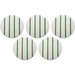 Rubbermaid Commercial Green Stripe Carpet Bonnet - 5/Carton x 19" Diameter - 175 rpm to 300 rpm Speed Supported - White, Green