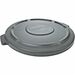 Rubbermaid Commercial Brute 55-gallon Container Lid - Flat - Plastic - 3 / Carton - Gray