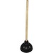 Impact Products Industrial Professional Plunger - 22.50" Long Handle - 6.10" Cup Diameter - 21.8" Length - Black, Wood - Toilet, Drain