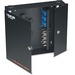 Black Box Wallmount Fiber Enclosure - Locking, 4-Slot - For Adapter Panel - Wall Mountable - Black - Cold-rolled Steel (CRS)