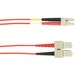 Black Box Fiber Optic Patch Network Cable - 19.70 ft Fiber Optic Network Cable for Network Device - First End: SC Network - Male - Second End: LC Network - Male - Patch Cable - OFNR - 62.5/125 µm - Red