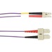 Black Box Fiber Optic Patch Network Cable - 19.70 ft Fiber Optic Network Cable for Network Device - First End: SC Network - Male - Second End: LC Network - Male - Patch Cable - OFNR - 62.5/125 µm - Purple