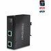 TRENDnet Industrial Gigabit PoE+ Extender, TI-E100, Single Port PoE, Power Over Ethernet, Supports PoE (15.4W) and PoE+ (30W), Extends 100m, Cascade 2 Units for Distance Up to 300m (984 ft.), IP30 - Industrial Gigabit PoE+ Extender