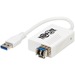 Tripp Lite USB SMF Fiber Transceiver Ethernet Adapter 10/100/1000Mbps LC - USB 3.0 Type A - 1 Port(s) - Optical Fiber