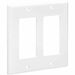 Tripp Lite Double-Gang Faceplate, Decora Style - Vertical, White - 2-gang - White - Acrylonitrile Butadiene Styrene (ABS) - TAA Compliant