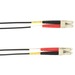 Black Box Fiber Optic Duplex Patch Network Cable - 16.40 ft Fiber Optic Network Cable for Network Device - First End: 2 x LC Network - Male - Second End: 2 x LC Network - Male - 1 Gbit/s - Patch Cable - OFNR - Black - TAA Compliant