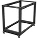 StarTech.com 15U 19" Open Frame Server Rack - 4 Post, Adjustable Depth 22 to 40" - Mobile Network Equipment Rack - HP ProLiant ThinkServer - 15U Open Frame Server Rack w/adjustable mounting depth of 23in-41in & 30in tall design - Mobile Data IT rack w/cas