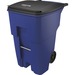 Rubbermaid Commercial Brute 95-gallon Rollout Container - Rollout Lid - 95 gal Capacity - Mobility, Heavy Duty, Wheels, Reinforced, Smooth, Ergonomic Handle, UV Resistant - 46" Height x 37.2" Width x 28.6" Depth - Blue - 1 Each
