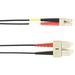 Black Box Fiber Optic Duplex Patch Network Cable - 9.80 ft Fiber Optic Network Cable for Network Device - First End: 2 x SC Network - Male - Second End: 2 x LC Network - Male - 1 Gbit/s - Patch Cable - OFNR - 9/125 µm - Black - TAA Compliant