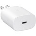Samsung 25W USB-C Fast Charging Wall Charger, White - 25 W - 120 V AC, 230 V AC Input - 3 A Output - White