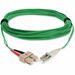 AddOn Fiber Optic Duplex Patch Network Cable - 6.56 ft Fiber Optic Network Cable for Transceiver - First End: 2 x LC Network - Male - Second End: 2 x SC Network - Male - 100 Gbit/s - Patch Cable - Riser, OFNR - Green - 1 - TAA Compliant