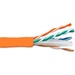 ENET Cat.6a Network Cable - 1000 ft Category 6a Network Cable for Network Device - First End: Bare Wire - Second End: Bare Wire - Orange