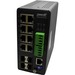 Transition Networks Managed Hardened Gigabit Ethernet Switch - 8 Ports - Manageable - 4 Layer Supported - Modular - 4 SFP Slots - Twisted Pair, Optical Fiber - Wall Mountable - 5 Year Limited Warranty