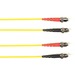 Black Box Fiber Optic Duplex Patch Network Cable - 19.70 ft Fiber Optic Network Cable for Network Device - First End: 2 x ST Network - Male - Second End: 2 x ST Network - Male - 1 Gbit/s - Patch Cable - OFNR - 9/125 µm - Yellow - TAA Compliant