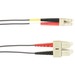Black Box Fiber Optic Duplex Patch Network Cable - 32.80 ft Fiber Optic Network Cable for Network Device - First End: 2 x SC Network - Male - Second End: 2 x LC Network - Male - Patch Cable - LSZH - 9/125 µm - Gray - TAA Compliant