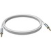 Vision Minijack Cable - 16.40 ft Mini-phone Audio Cable for Audio Device, Notebook - First End: 1 x Mini-phone Audio - Male - Second End: 1 x Mini-phone Audio - Male - Patch Cable - Shielding - Gold Plated Connector - 26 AWG - White