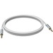 Vision Minijack Cable - 32.81 ft Mini-phone Audio Cable for Audio Device, Notebook, iPhone, Phone - First End: 1 x Mini-phone Stereo Audio - Male - Second End: 1 x Mini-phone Stereo Audio - Male - Patch Cable - Gold Plated Connector - 26 AWG - White