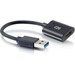 C2G USB C to USB Adapter - SuperSpeed USB Adapter - 5Gbps - F/M - 6" USB/USB-C Data Transfer Cable for Notebook, Desktop Computer - First End: 1 x Type C Female USB - Second End: 1 x Type A Male USB - 5 Gbit/s - Black