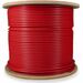 AddOn 1000ft Non-Terminated Red Cat6A STP Plenum-Rated Copper Patch Cable - 1000 ft Category 6a Network Cable for Network Device - First End: Bare Wire - Second End: Bare Wire - Patch Cable - Shielding - Plenum - 24 AWG - Red - 1
